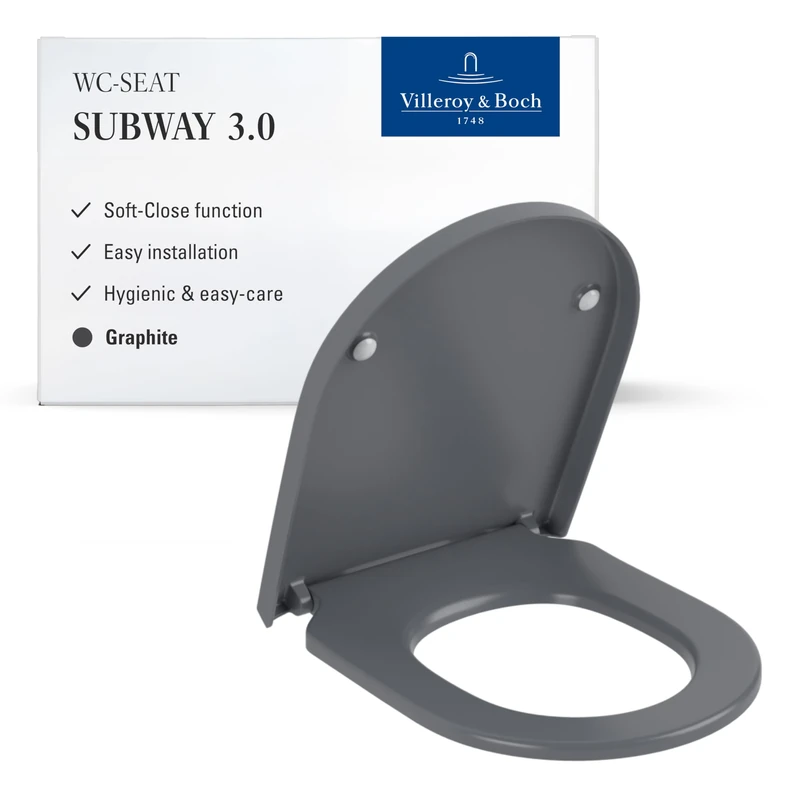 Villeroy & Boch 8M42S1i4 Subway 3.0 Toilet seat, Graphite