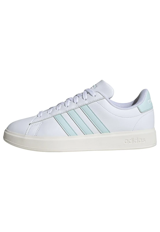 adidas Women's Grand Court Cloudfoam Lifestyle Court Comfort Shoes, FTWR White/Halo Mint/core White, 8.5 UK