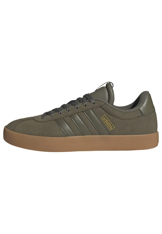 adidas Men's VL Court 3.0 Shoes, Olive strata/Olive strata/Gold met., 9.5 UK