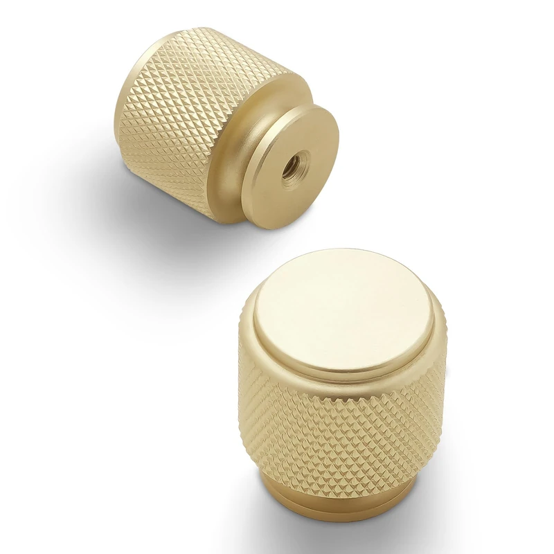 BUKOBYHE 30 Pack Kitchen Cabinet Knobs Brushed Gold Cabinet Pulls Gold Knurled Drawer Knobs Kitchen Hardware Handles for Cabinets Cupboard Knobs Drawer Knobs
