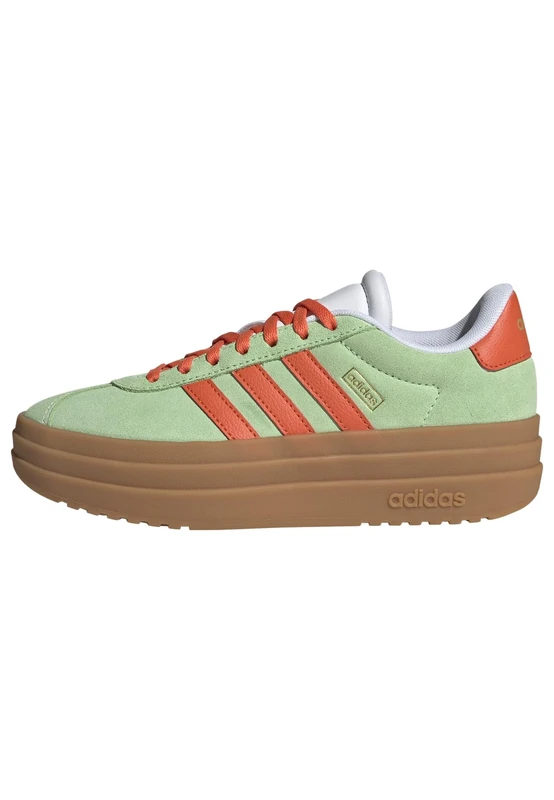 adidas Unisex Kids VL Court Bold Shoes Junior, Semi Green Spark/Semi Impact Orange/Cloud White, 4.5 UK