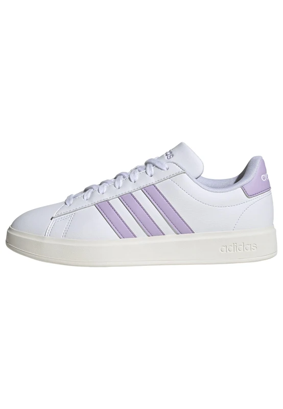 adidas Women's Grand Court Cloudfoam Lifestyle Court Comfort Shoes, FTWR White/Powder Plum/core White, 6.5 UK