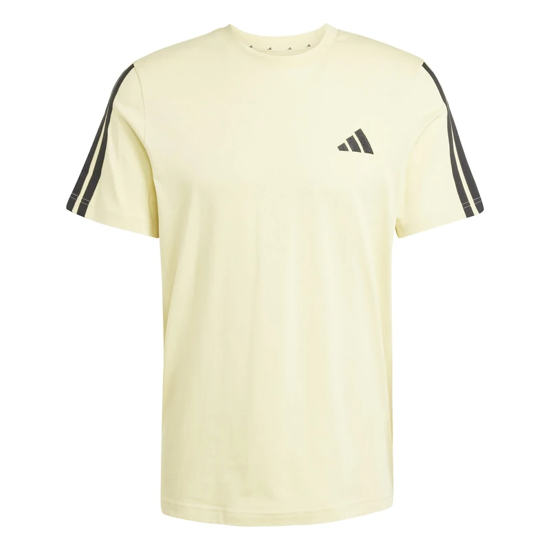adidas Men's Men 3-Stripes T-Shirt, Powder Yellow, XL Tall