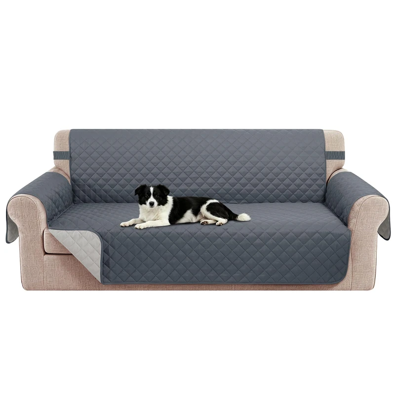Luxshare Home Reversible 4 Seater Sofa Cover 91" Large, Sofa, Dark Blue