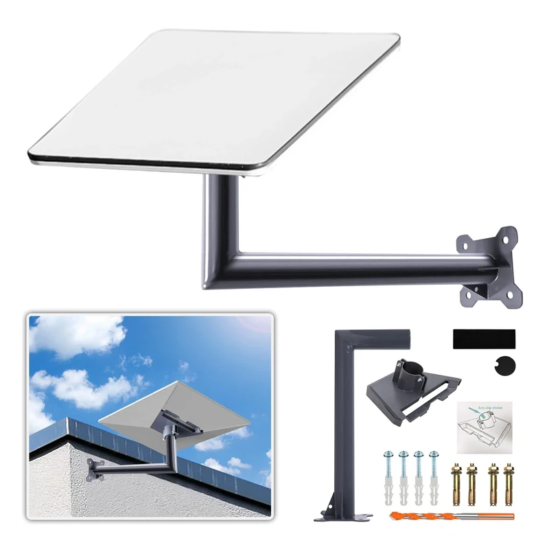 Starlink Gen 3 Mount, Vertical Angle Long Wall Mount with Starlinks V3 Pipe Adapter, Star Link Pole Mount and 8MM Drill Bit for Starlink Gen 3 / V3 Standard Dishy