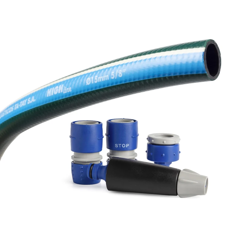 TATAY Kit High Line Garden Hose - 25m, 15mm, Green