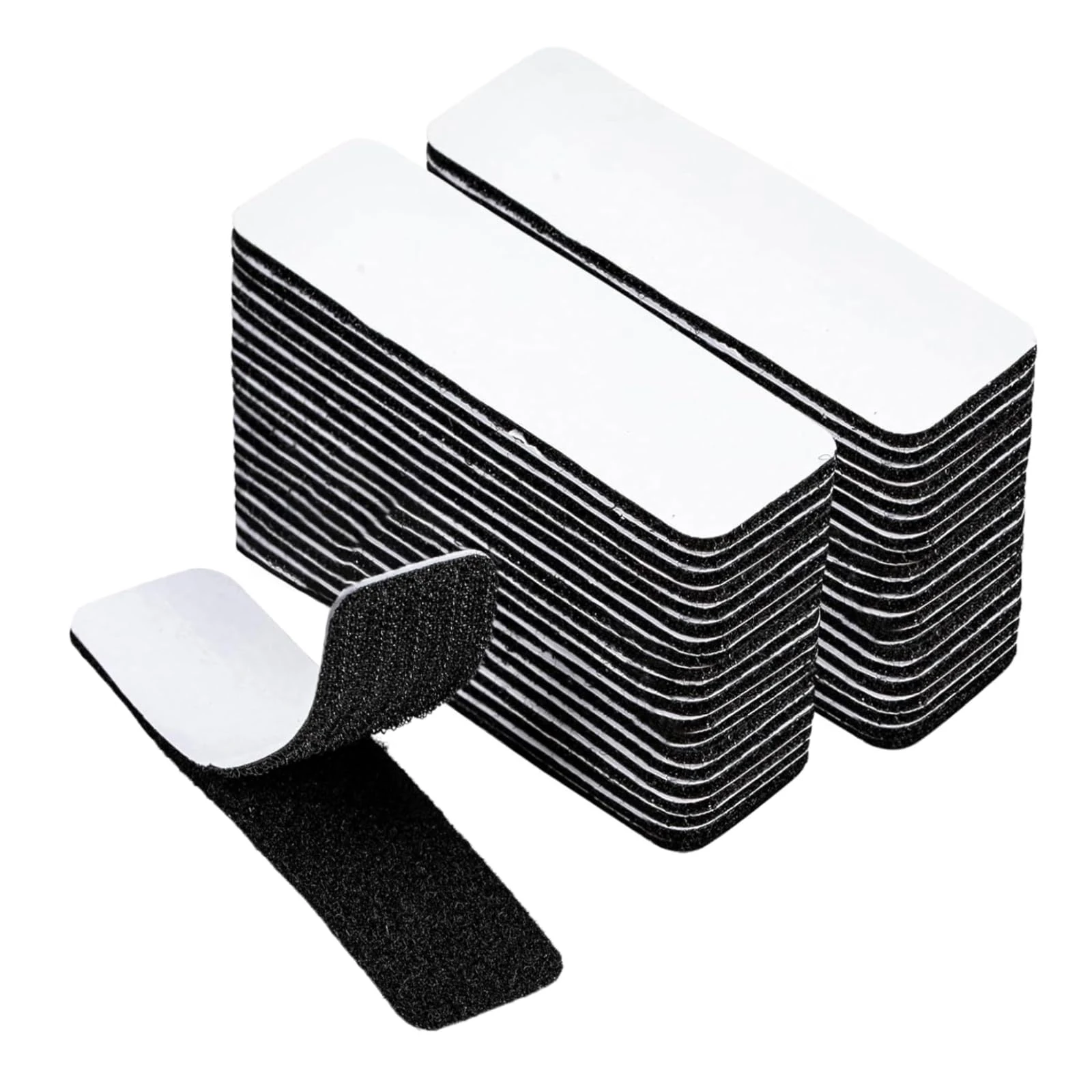 40 Pack Hook and Loop Tape, Heavy Duty Sticky Pads Reusable Velcro Strips Double Sided Sticky Tape Self Adhesive Back Fastening Tape for Walls Doors