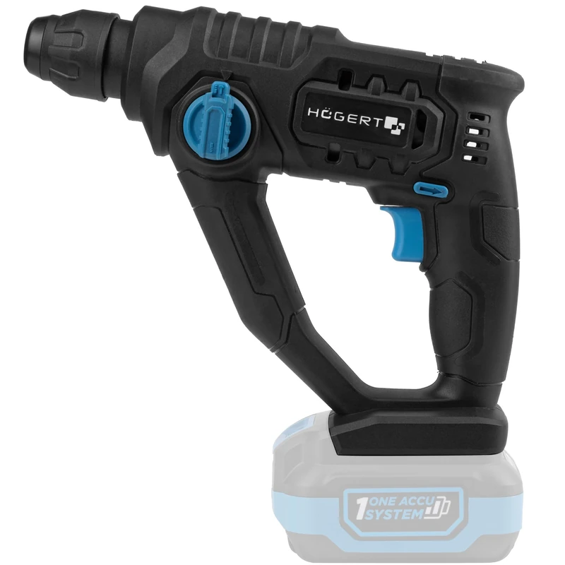 HÖGERT TECHNIK Cordless Hammer Drill 18 V, 1.5 J Pneumatic Impact Drive, 5100 IPM, SDS+ Chuck, LED Lighting, No Battery, Ideal for Masonry, Wood, and Metal