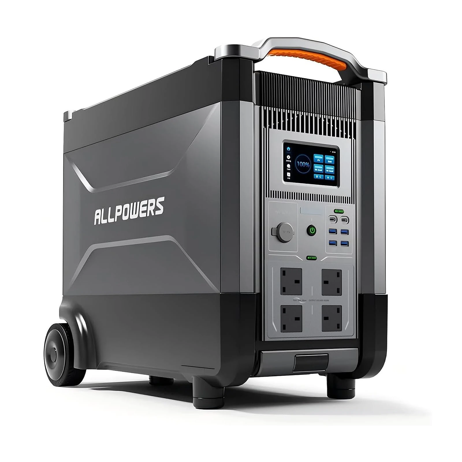 ALLPOWERS R4000 3456Wh LiFePO4 Portable Power Station, Huge 4000W AC Output Portable Home Battery, 0-100% in 1.2 Hours, UPS Solar Generator For Home Backup, Travel, Outdoor Camping