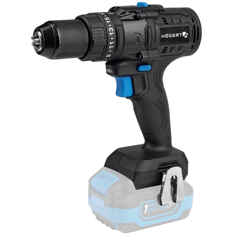 HÖGERT TECHNIK Brushless Battery Hammer Drill 18 V, 100 Nm Torque, Drill Chuck 13 mm, 23 Torque Settings, LED Lighting, No Battery, Metal Gear