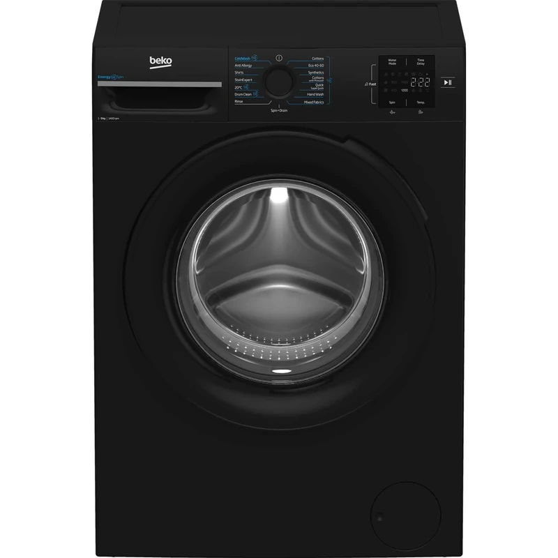 Beko BM3WT3941B 9kg 1400rpm Washing Machine with EnergySpin - Black