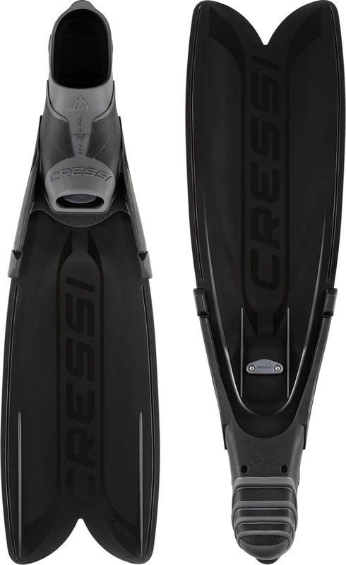 CRESSI Gara Turbo Flex Fins Black 42/43 - Unisex Lightweight Reactive High Performance Fins Gara System with Interchangeable Blades for Diving, Apnea, Spearfishing, Snorkelling, Black, 42/43
