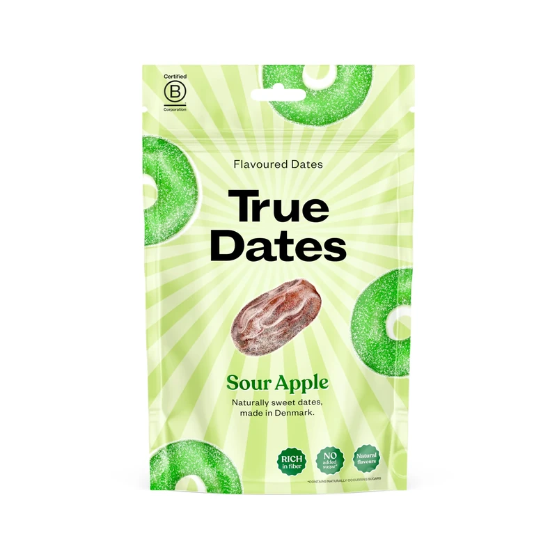 True Dates - Sour Apple | naturally flavored dates | Apple Flavor | 100 g