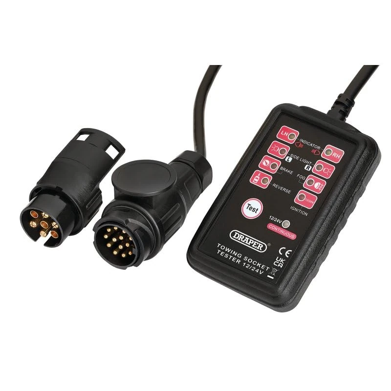 Draper 27197 13 and 7-Pin Towbar Socket Tester