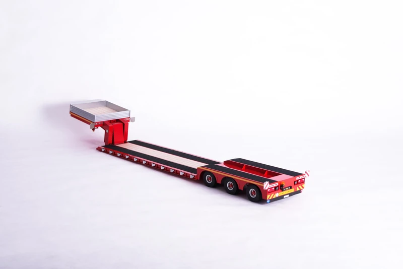 Carson 500907700 3-axle Loader gooseneck/Low Bed-RC, Spare, Tuning Parts, Accessories, Model Making, Scale 1:14, Truck Trailer