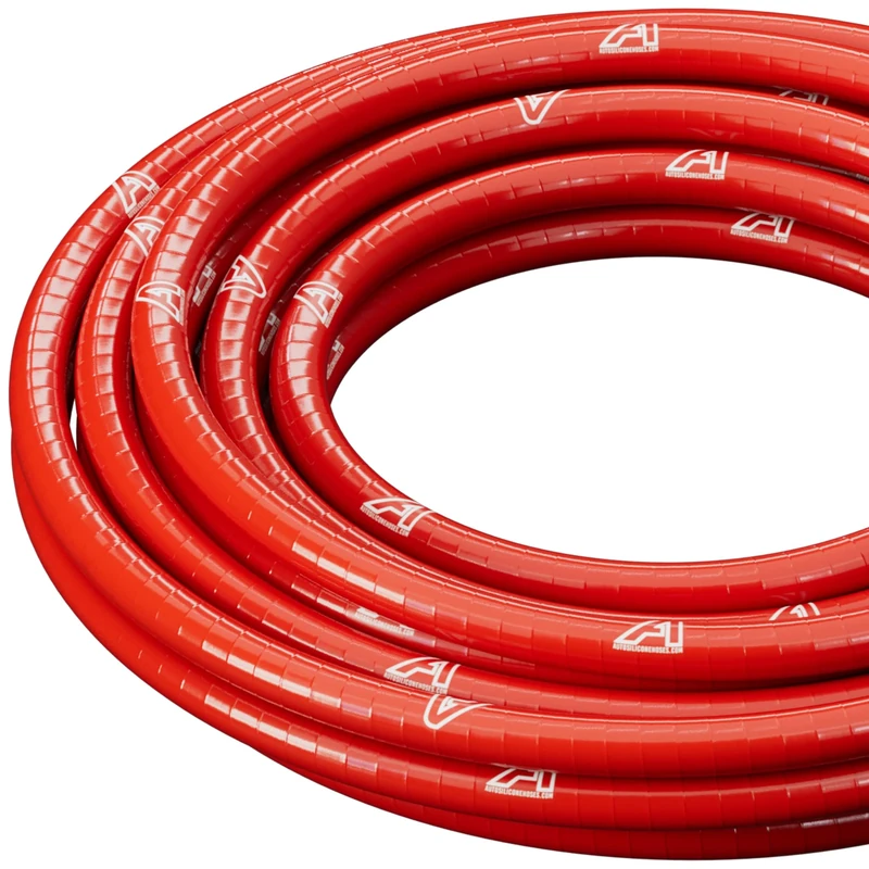 9.5mm (3/8") Internal Diameter Red Continuous Silicone Radiator Vacuum Coolant Hose x 6 Metres Long