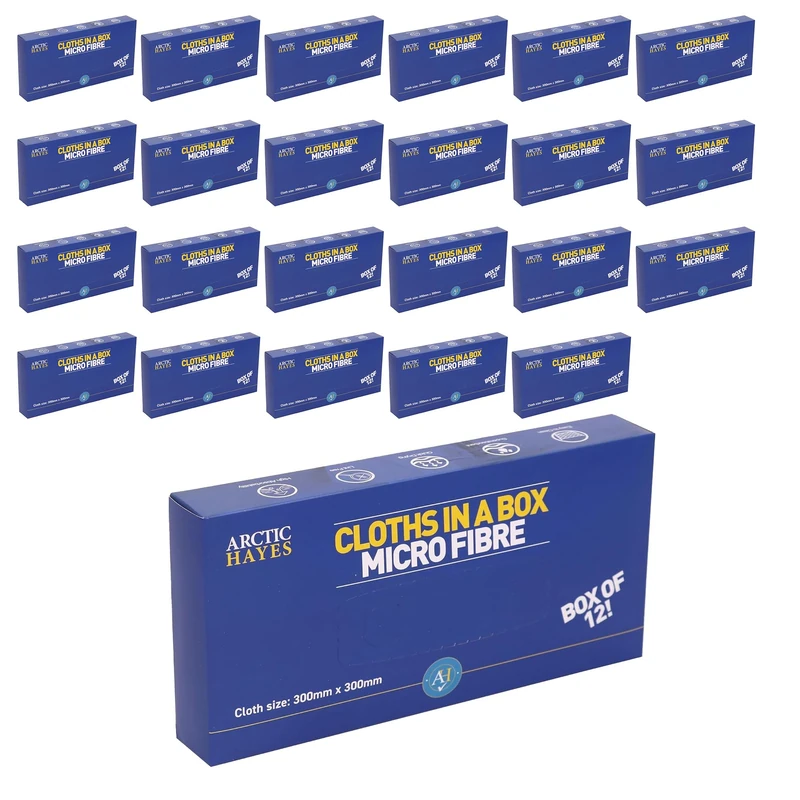 Arctic Hayes Microfibre Cleaning Cloths - 24 Boxes of 12