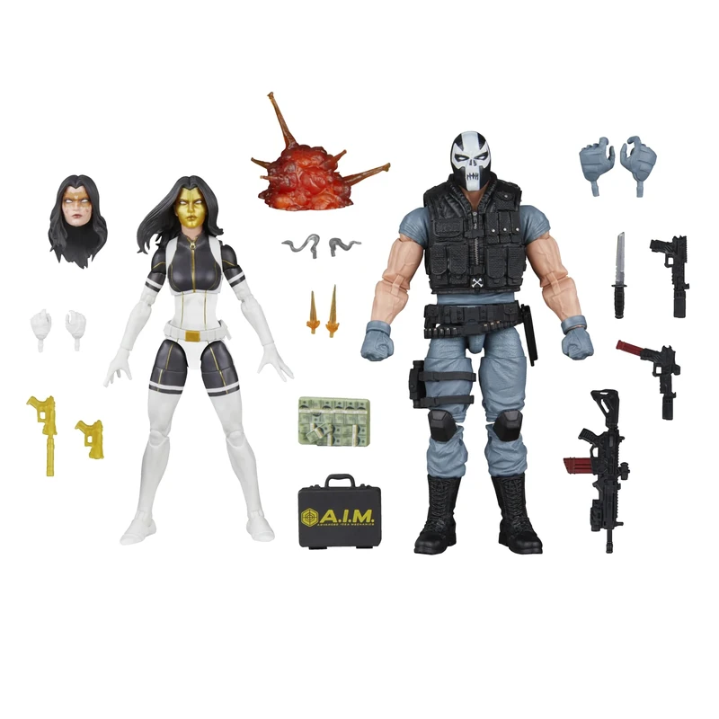 Marvel Legends Series Madame Masque and Crossbones Action Figures, Gold, Black, Red