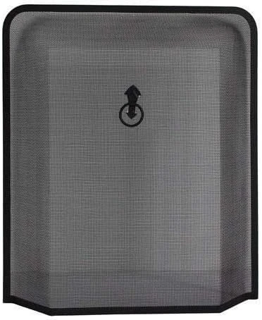 OptiProducts® Black Fire Guard For Fireplace, Open Fire, Log Burner. Safe Spark Screen Fireguard Cover, Safety Barrier Guards From Fires