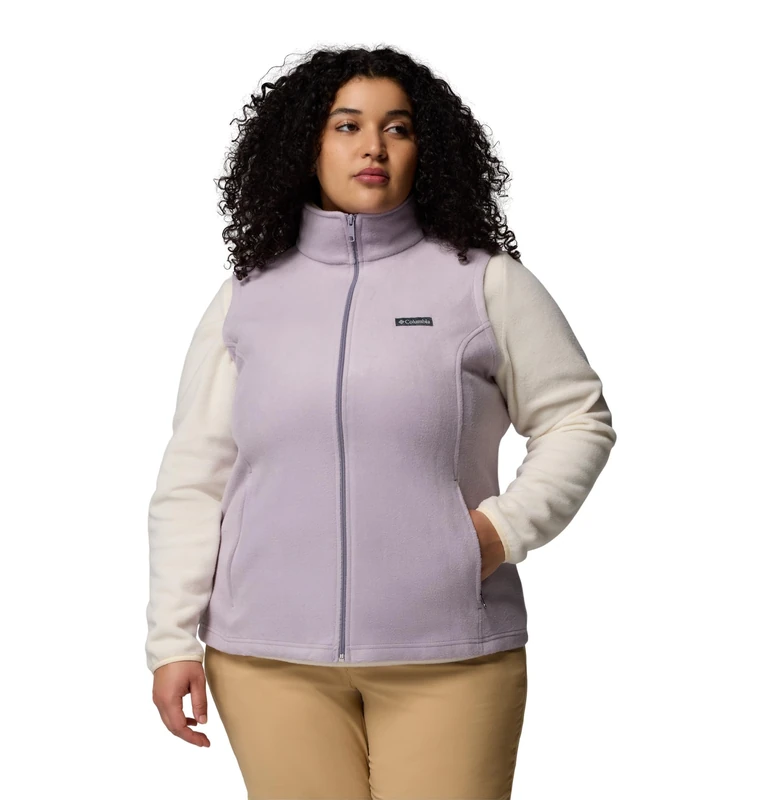 Columbia Womens Benton Springs Full Zip Fleece Jacket, Shale Purple, 1X