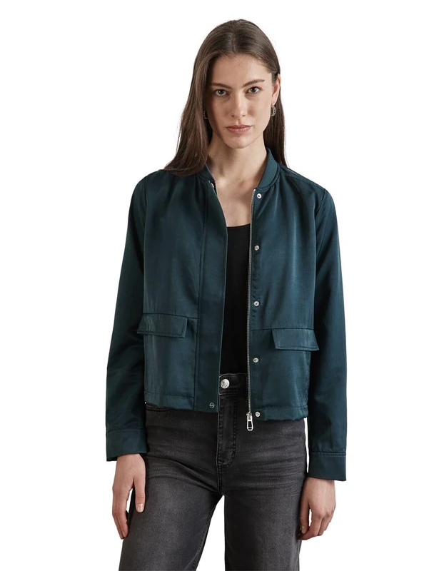 Street One Women's A212414 Satin Blouson, Cool Vintage Green, 14 - Image 1