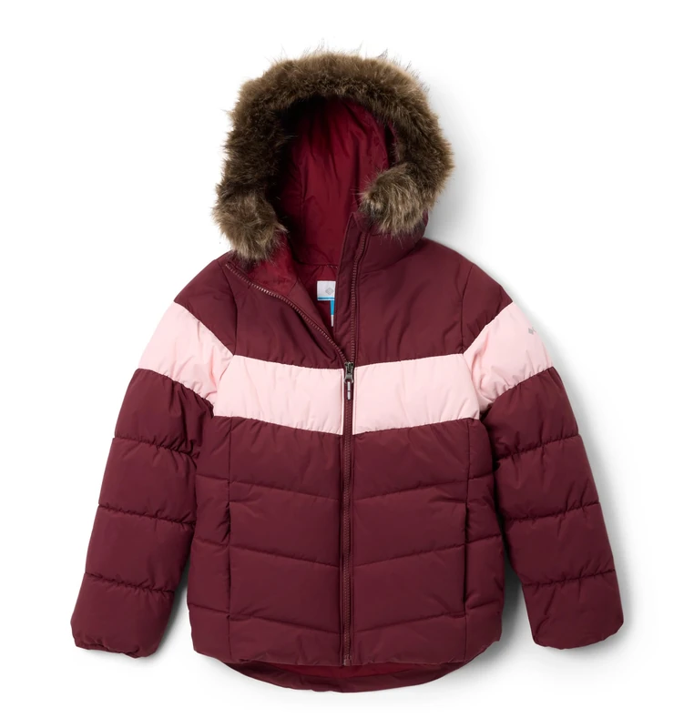 Columbia Youth Girls Arctic Blast 3 Jacket, Ski Jacket, Rich Wine/Satin pink, M