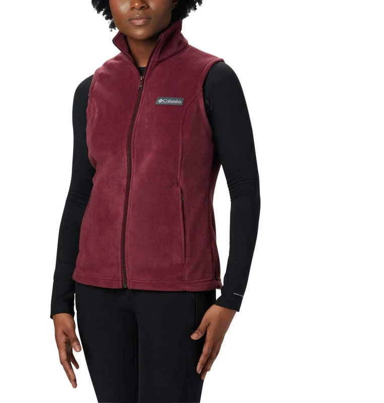 Columbia Women's Benton Springs Full Zip Fleece Jacket, Rich Wine, 2X