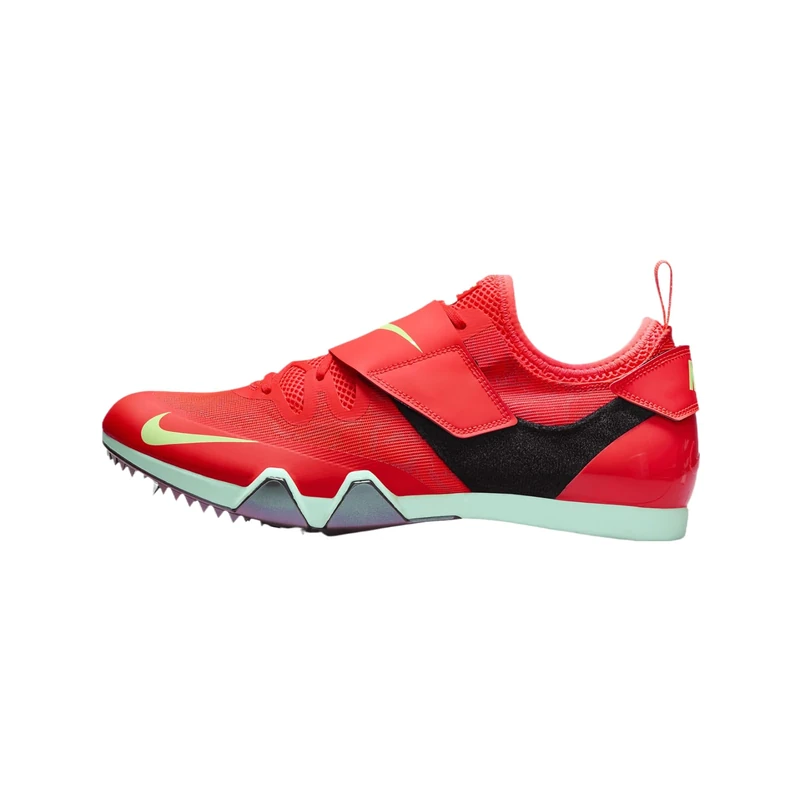 Nike Mens Pole Vault Elite Sneaker, Bright Crimson Washed Coral Lime Blast, 8 UK
