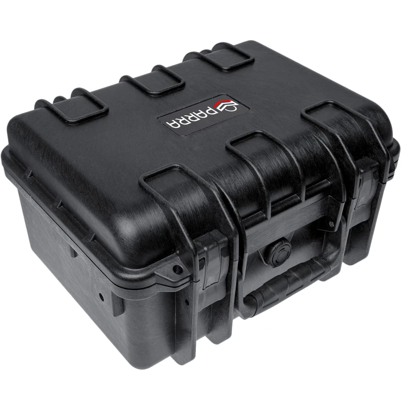 Waterproof Hard Compact Camera Case Portable Carry Lock Storage Box Protective Storage Carrying Case inc P&P Foam | 35.7 x 29.3 x 19.3 cm (12.58l)