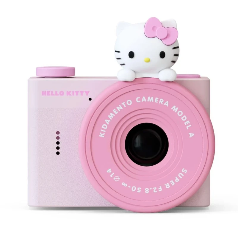 Hello Kitty Mini Kids Digital Camera & Video Camcorder by Kidamento, 32GB Memory Card, USB-C, Adjustable Soft Strap Lanyard, Scavenger Hunt Momento Book - Model A Hello Kitty