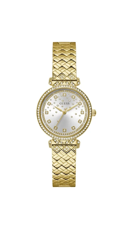 GUESS Enchantment Analog Watch for Women, 32 mm Case Width, Gold Tone/Silver, Gold Tone/Silver, Classic - Image 1