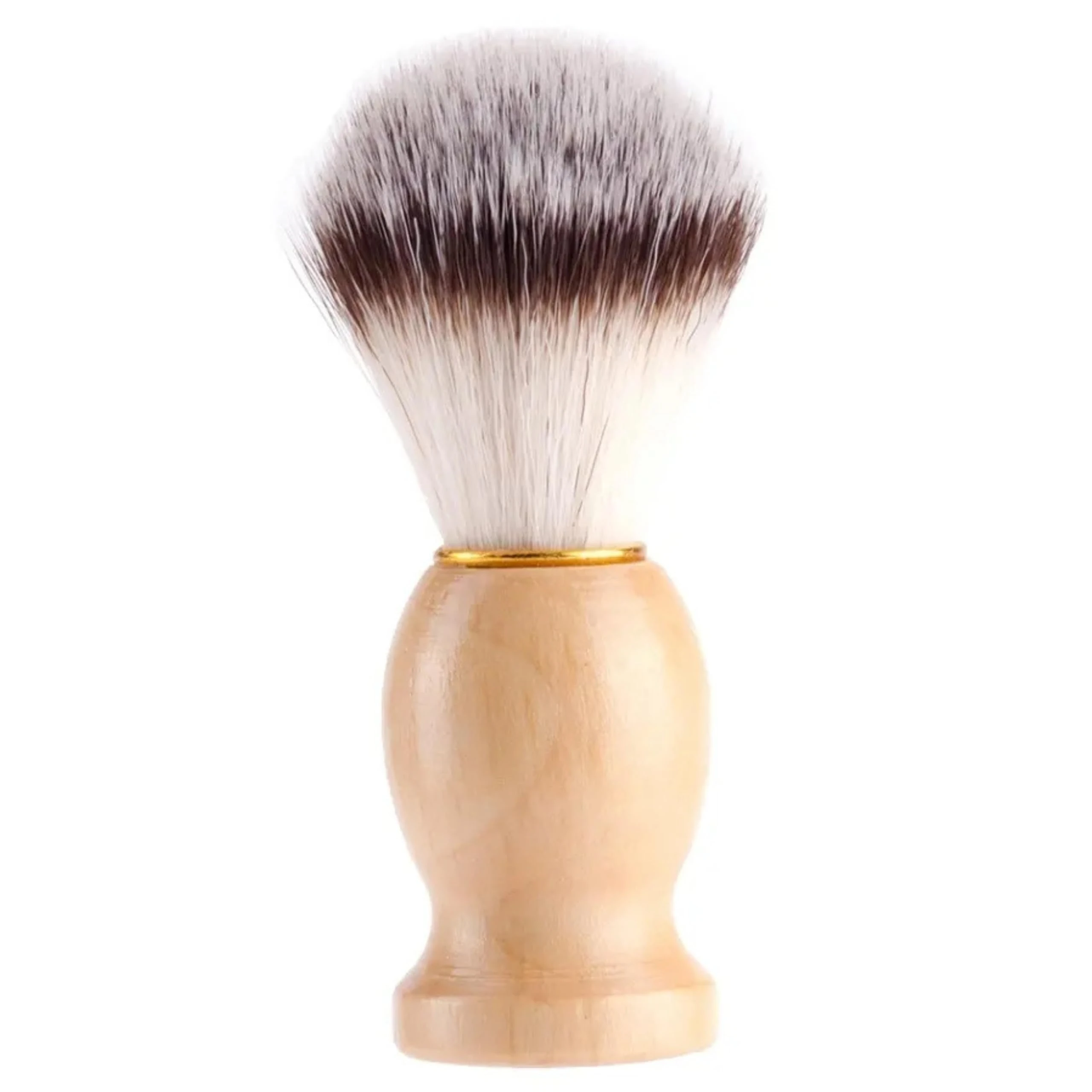 Shaving Brush Rich Lather with Plastic Box for Travelling Bristle Travel Brush for Male Grooming, Barbers and Salon. Wet Shaving Brush for Men (Wooden)