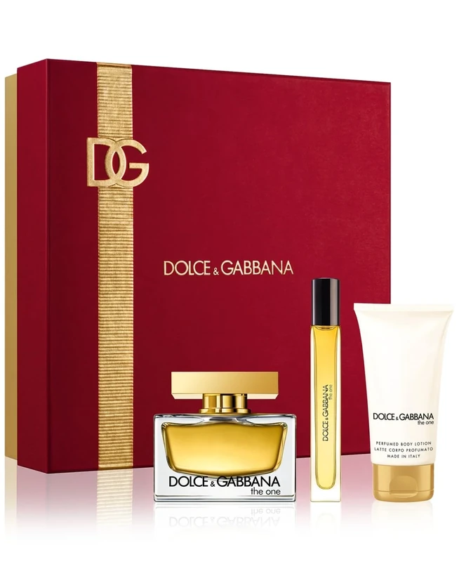 The One by Dolce and Gabbana for Women - 3 Pc Gift Set 2.5oz EDP Spray, 0.33oz EDP Spray (Mini), 1.7oz Body Lotion