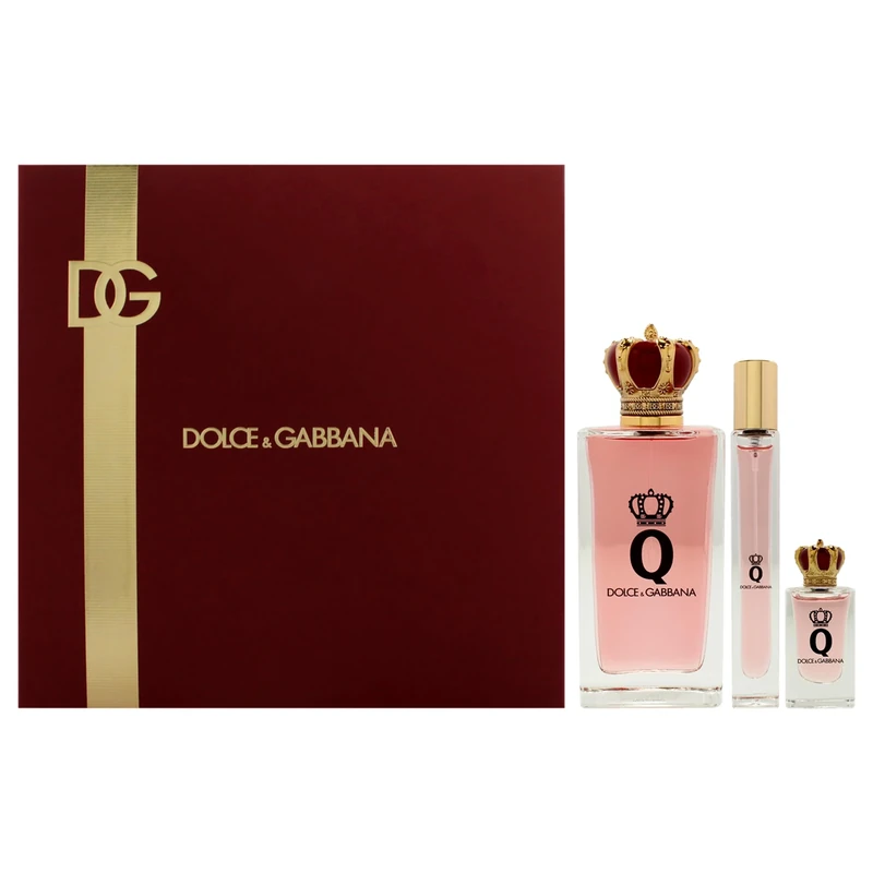 Q by Dolce and Gabbana for Women - 3 Pc Gift Set 3.3oz EDP Spray, 0.33oz EDP Spray, 0.17oz EDP Splash