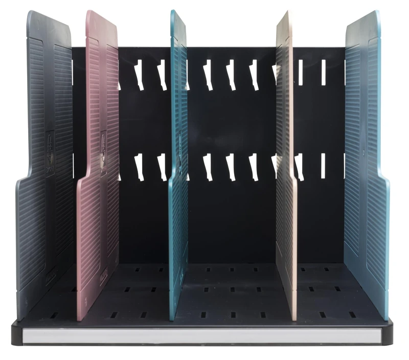 Exacompta - Ref 390606D - MODULOTOP Vertical File with 5 Skandi dividers - for Sorting Mail or A4+ documents - Dimensions: Depth 30 x Width 28.8 x Height 25.5 cm - Assorted