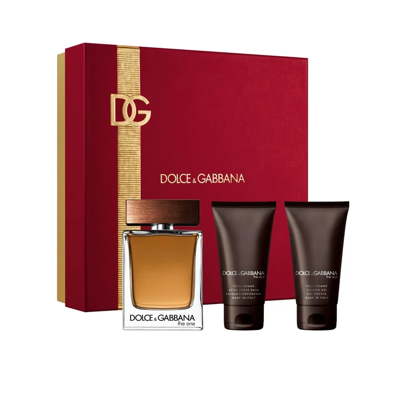 The One by Dolce and Gabbana for Men - 3 Pc Gift Set 3.3oz EDT Spray, 1.7oz After Shave Balm, 1.7oz Shower Gel