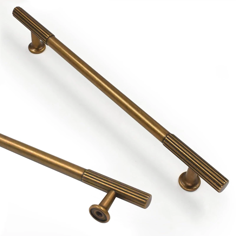 Asidrama 10 Pack 10 Inch(254mm) Antique Brass Cabinet pulls Kitchen Cabinet Handles, Cabinet Pulls Kitchen Cabinet Hardware for Cupboard Drawer Pulls
