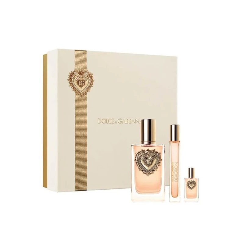 Dolce and Gabbana Devotion Women's Fragrance Gift Set - 3.3oz, 0.33oz, 0.17oz EDP Spray, Splash