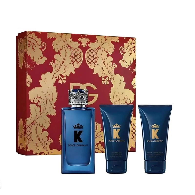 K by Dolce and Gabbana for Men - 3 Pc Gift Set 3.3oz EDP Spray, 1.6oz Shower Gel, 1.6oz After Shave Balm