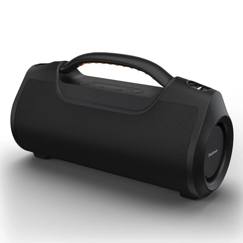 Hama Wireless Mobile Speaker (Waterproof IPX6 Stereo Bluetooth 5.0 Portable 60W Handsfree Rugged Battery for Party, Built-in Power Bank, Mini Jack 3.5mm, AUX) Black