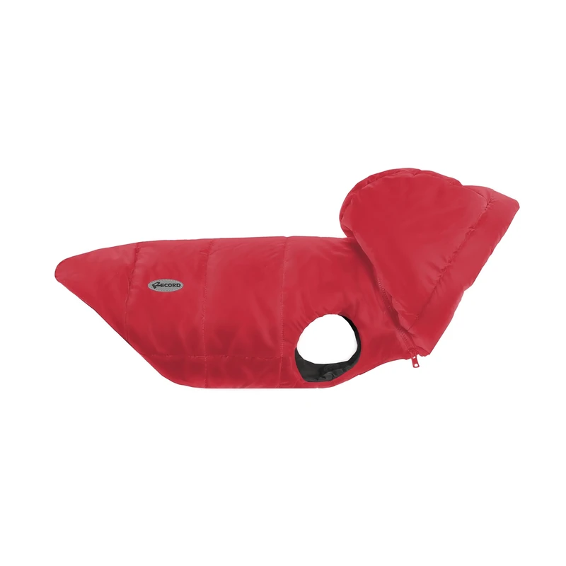 Record - Dogmar Coat for Dogs. Waterproof Dog Coat in Sober and Refined Style with Reflective Bands, Adjustable Closure and Leash Hole | Red, XL