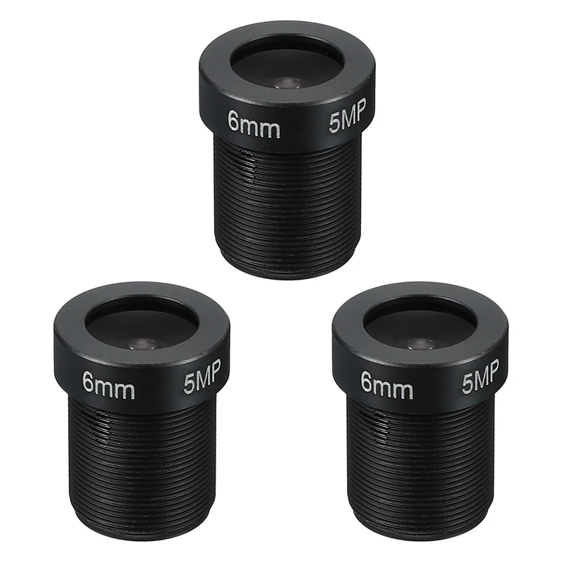 PATIKIL 2.8mm CCTV Camera Lens, F1.8 FPV Security Lens 3MP 140°/112°/84° Wide Angle M12 Threaded Dia for IP Camera Panoramic, 3 Pack