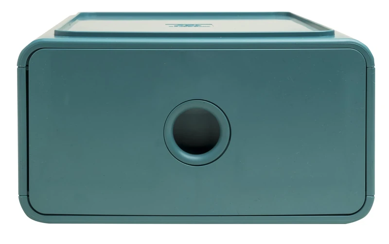 Exacompta - Ref 315434D - 1 Skandi Tiny Box Filing Module 1 Drawer Stackable - External Dimensions: Depth 19 x Width 26.5 x Height 10 cm - Pacific Blue