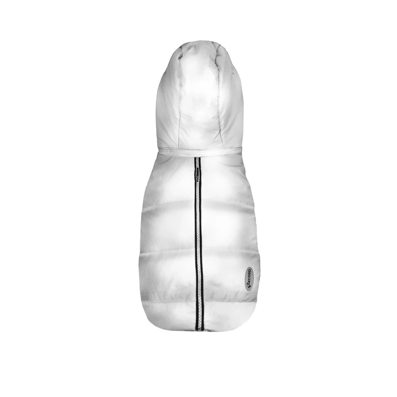 Record - Dogmar Coat for Dogs. Waterproof Dog Coat in Sober and Refined Style with Reflective Bands, Adjustable Closure and Leash Hole | Silver, 3XL