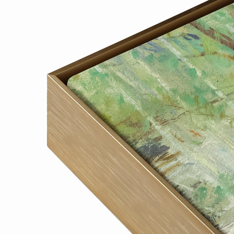FOLKOR Floating Frame for 32x48 Stretched Canvas Paintings, DIY Metal Canvas Frame with 5/6" Deep Floater Frame for Memorial Oil Paintings, Birthday Anniversary Christmas Gift (Bronze)