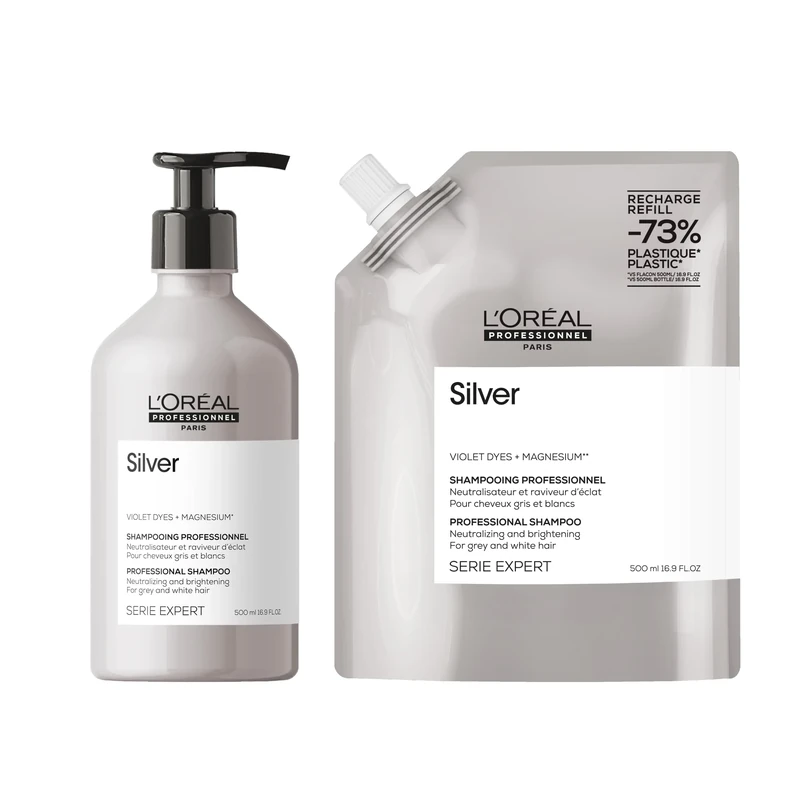 L'Oréal Professionnel Shampoo and Refill - grey, white, light blonde - neutralising, brightening - Serie Expert