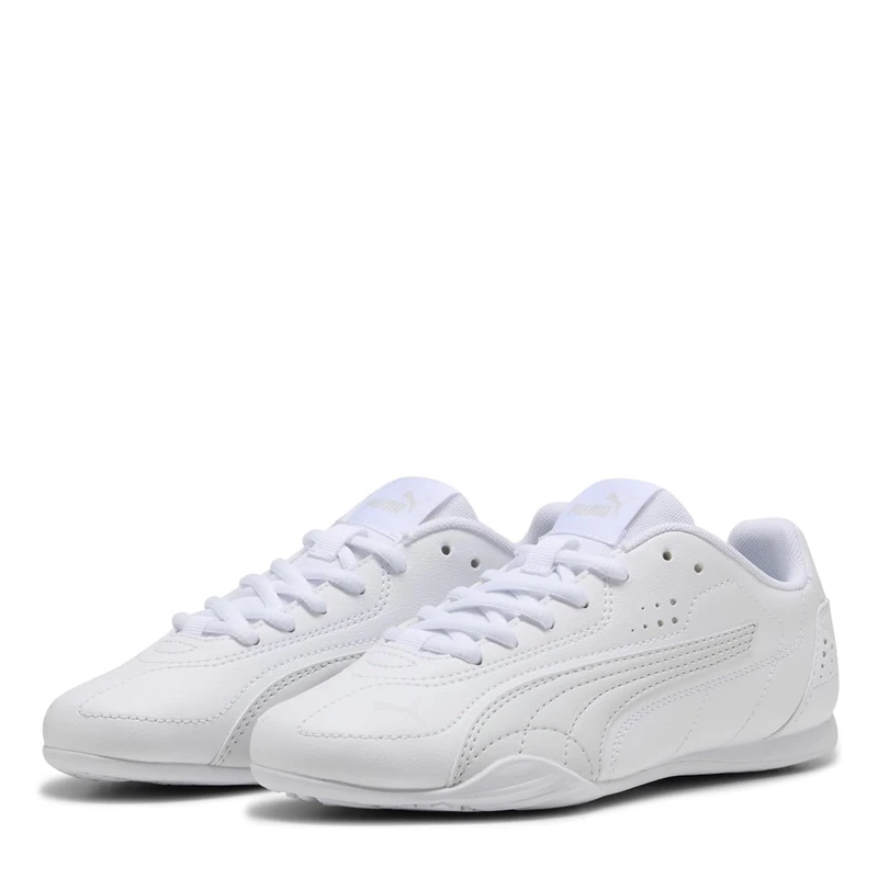 PUMA Unisex Kids Catch Teenager Sneaker, White X Feather Gray, 5.5 UK