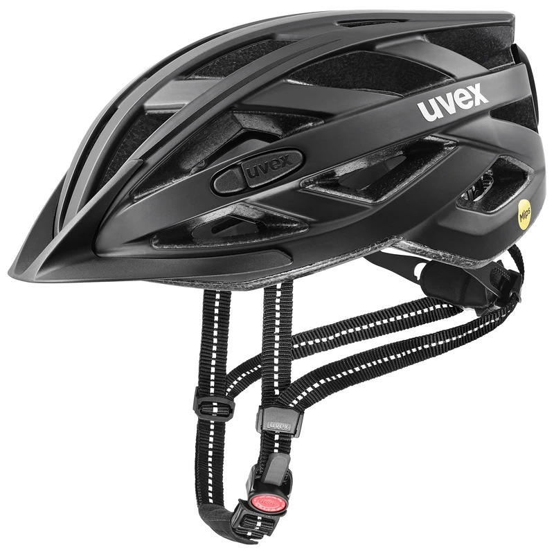 uvex city i-vo MIPS - lightweight city bike helmet for men & women - MIPS system - incl. LED light - black matt - 56-60 cm