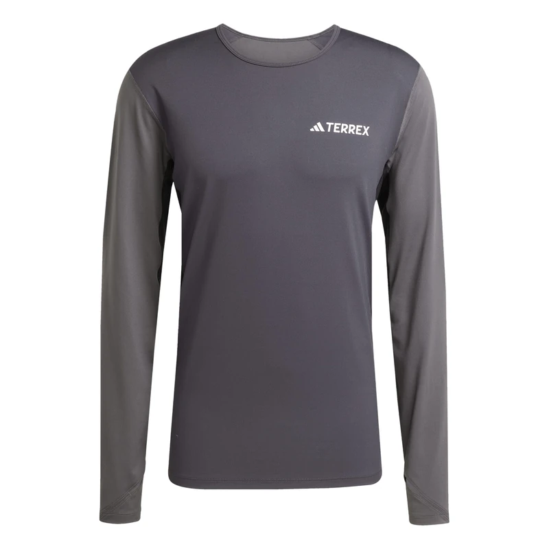adidas Men's Multi Synthetic Base Layer Long Sleeve, Carbon/Grey Six, XXL