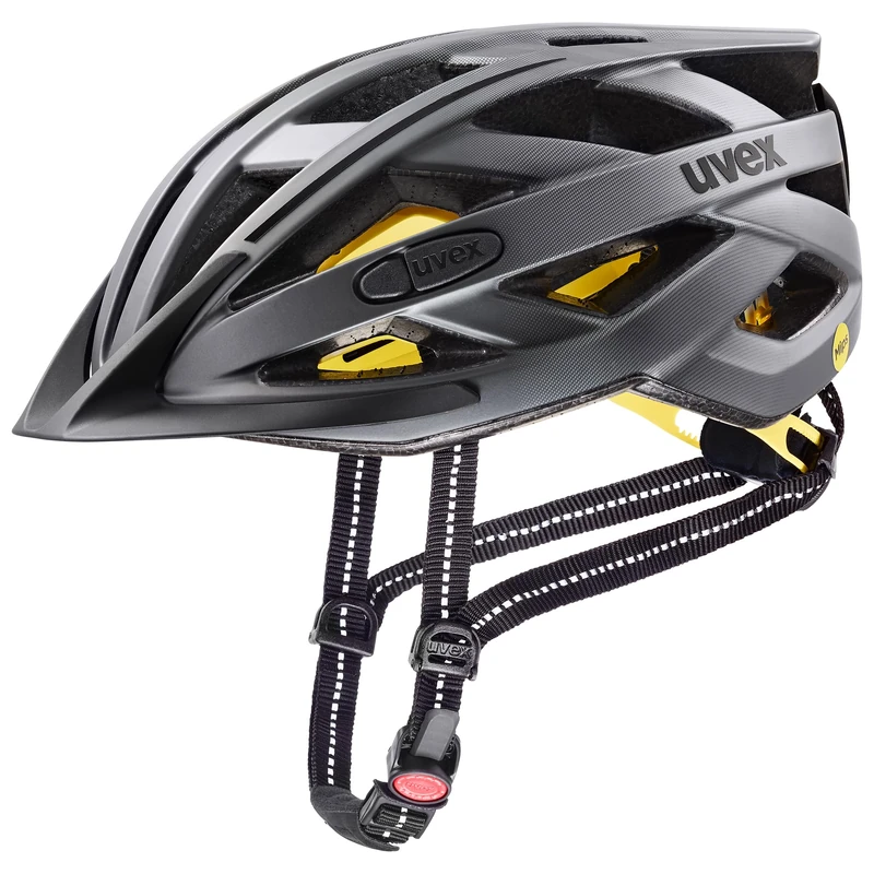 uvex City i-vo MIPS - Lightweight City Bike Helmet for Men & Women - MIPS System - incl. LED Light - Titan Matt - 56-60 cm